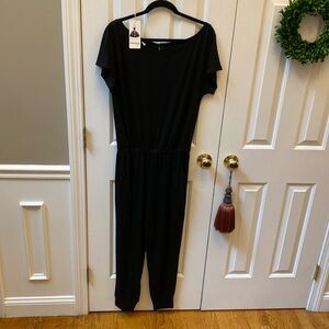 NWT black cotton jumpsuit.